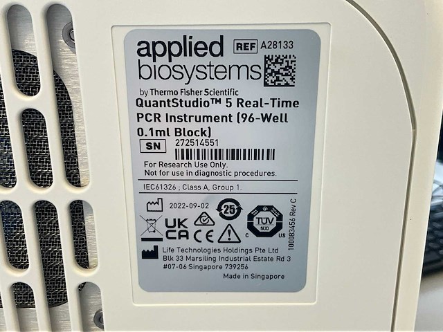 2022 toegepaste biosystemen door thermo fisher scientific quantstudio 5 digitaal realtime pcr-systeem - afbeelding 2 van  10