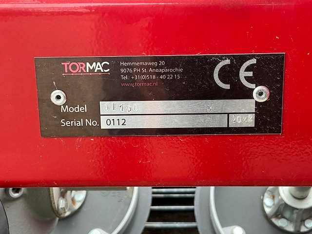 2022 tormac ol150 uienrooier - afbeelding 14 van  14