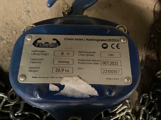 2022 torso cb20c6 kettingtakel - afbeelding 2 van  2