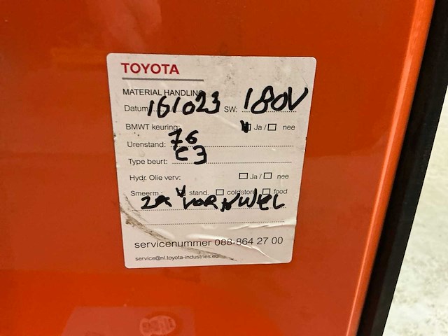 2022 toyota lwe200 elektrische palletwagen - afbeelding 4 van  14