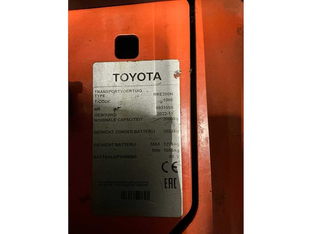 2022 toyota rre200h reachtruck - afbeelding 15 van  22