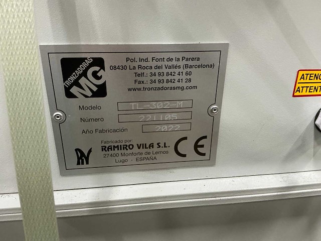 2022 tronzadoras mg tl302m aluminium afkortzaagmachine - afbeelding 4 van  4