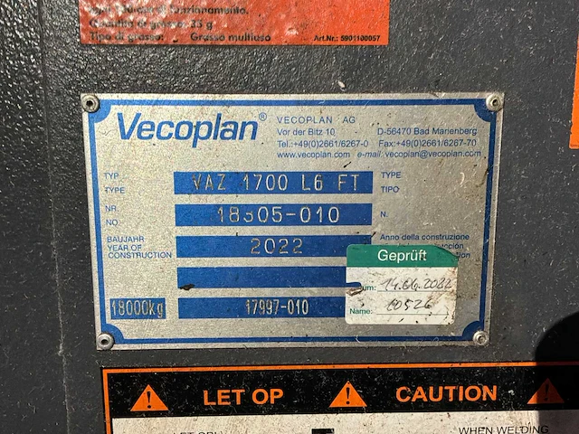 2022 vecoplan vaz 1700 l6 ft shredder - afbeelding 20 van  52