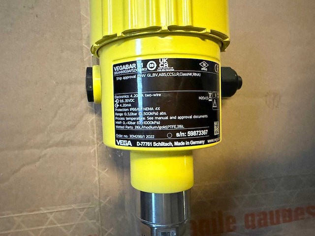 2022 vegabar 81 druksensor met voorzetmembraan - afbeelding 3 van  4