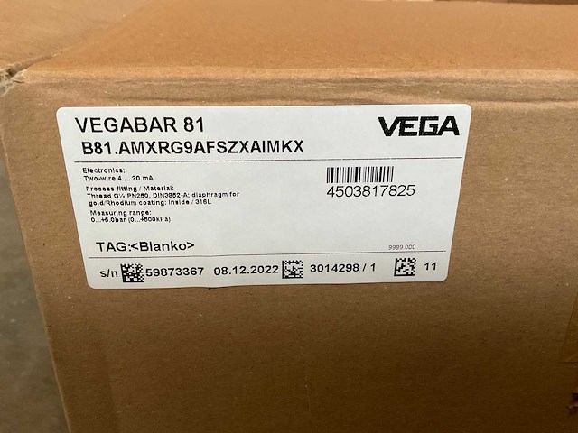 2022 vegabar 81 druksensor met voorzetmembraan - afbeelding 4 van  4