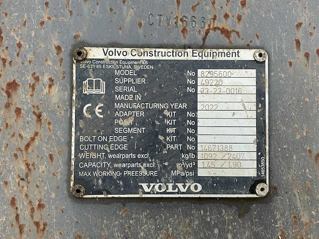 2022 volvo 8295600 graafbak - afbeelding 1 van  5