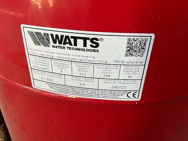 2022 watts vrv80-mag-h 80 expansievat - afbeelding 4 van  4