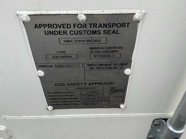 2023 a20-09dhu zeecontainer - afbeelding 3 van  8