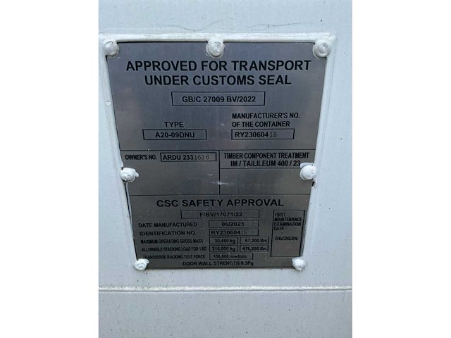 2023 a20-09dnu zeecontainer - afbeelding 4 van  7