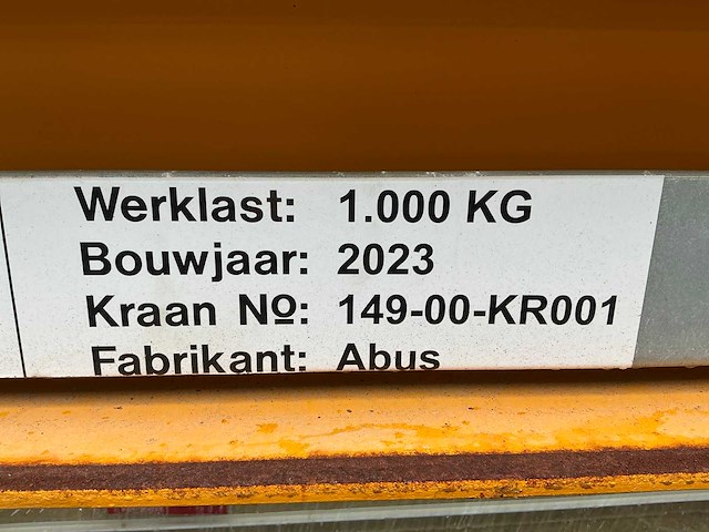 2023 abus elv bovenloop zwenkkraan - afbeelding 11 van  12