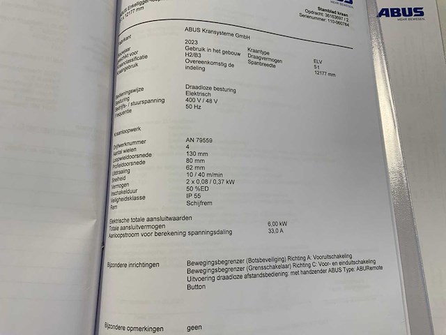 2023 abus kransysteme gmbh elv bovenloophalkraan (2) - afbeelding 9 van  9