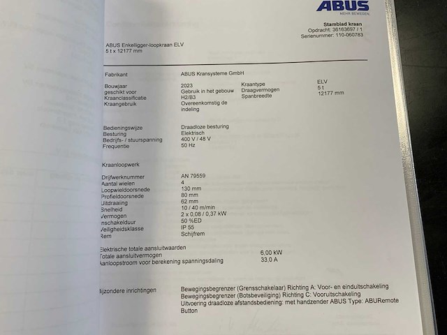 2023 abus kransysteme gmbh elv bovenloophalkraan (3) - afbeelding 8 van  8