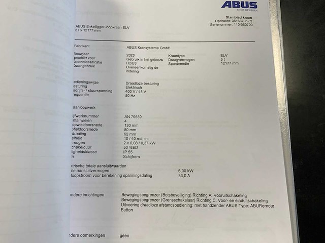 2023 abus kransysteme gmbh elv bovenloophalkraan (4) - afbeelding 8 van  8