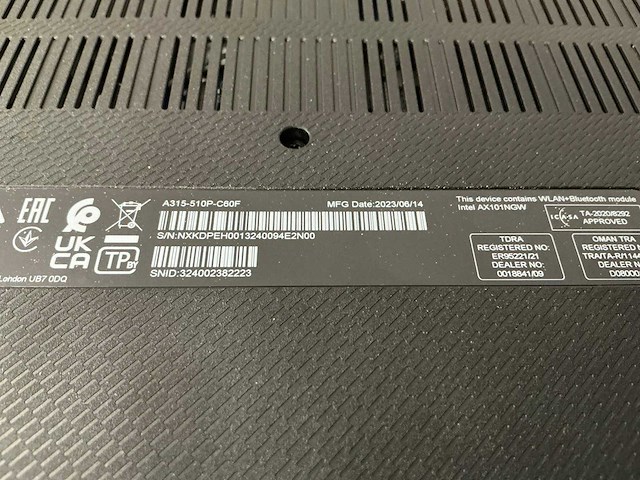 2023 acer aspire a315-510p-c60f laptop - afbeelding 8 van  8