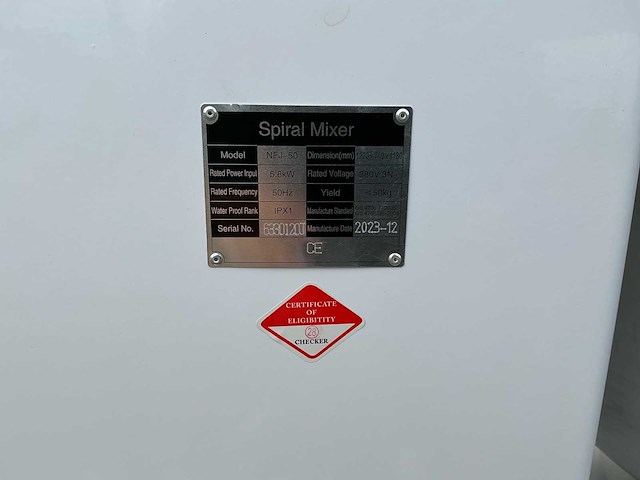 2023 adm horeca nfj-50 spiraal mengmixer - afbeelding 8 van  8