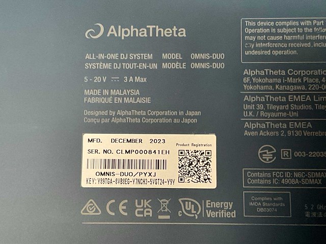 2023 alphatheta omnis-duo monis-duo dj controller - afbeelding 4 van  13