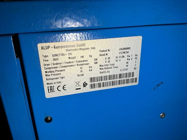 2023 alup sonetto s+ 200 schroefcompressor - afbeelding 5 van  5