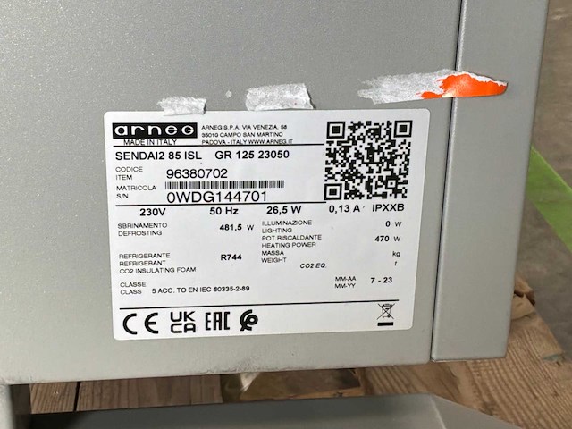 2023 arneg sendai2 85 isl gr 125 remote koel eilandvitrine - afbeelding 7 van  7