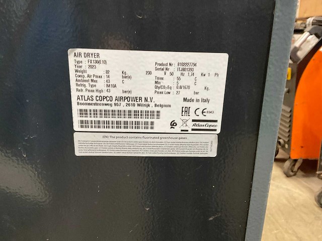 2023 atlas copco fx130(e10) luchtdroger - afbeelding 2 van  2