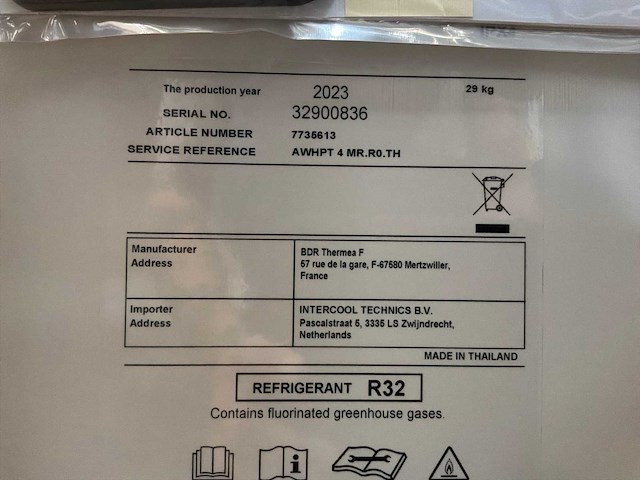 2023 bdr thermea f awhpt 4 mr airconditioning buiten unit - afbeelding 6 van  6
