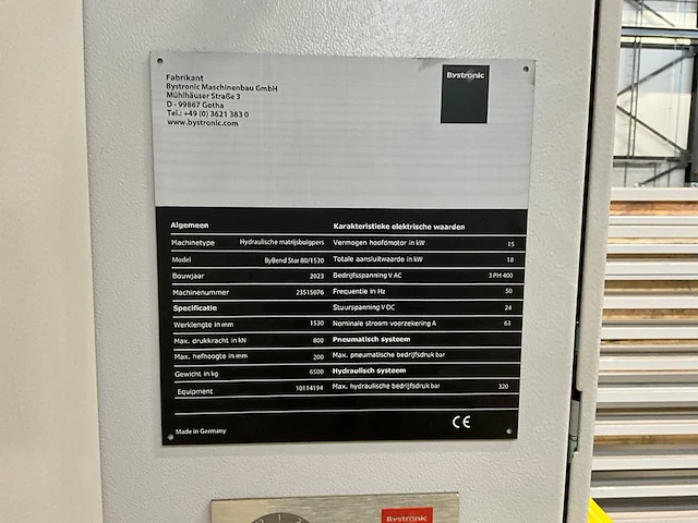 2023 bystronic bybend star 80/1530 kantbank - afbeelding 10 van  18