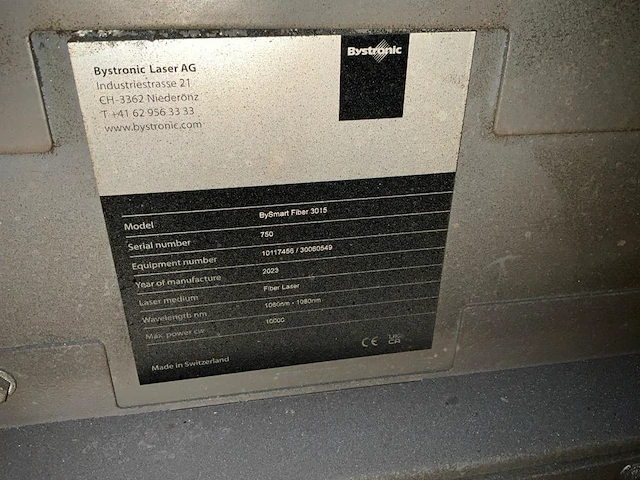 2023 bystronic bysmart 3015 fiber 10kw lasersnijmachine - afbeelding 70 van  73