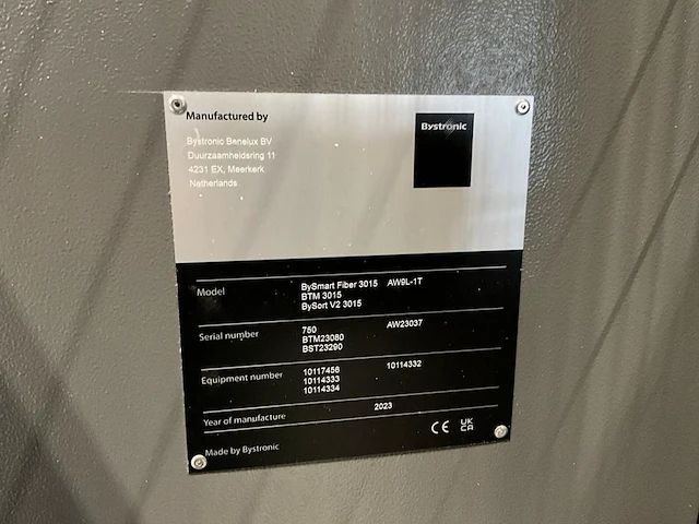 2023 bystronic bysmart 3015 fiber 10kw lasersnijmachine - afbeelding 71 van  73