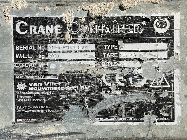 2023 crane container a kraancontainer - afbeelding 8 van  8