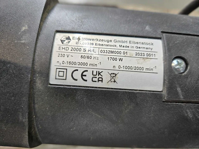 2023 eibenstock ehd 2000 s r/l elektrische boormachine met toebehoren - afbeelding 8 van  11