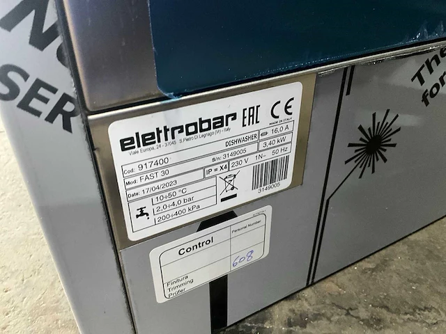 2023 elettrobar fast 30 glazenvaatwasmachine - afbeelding 9 van  9