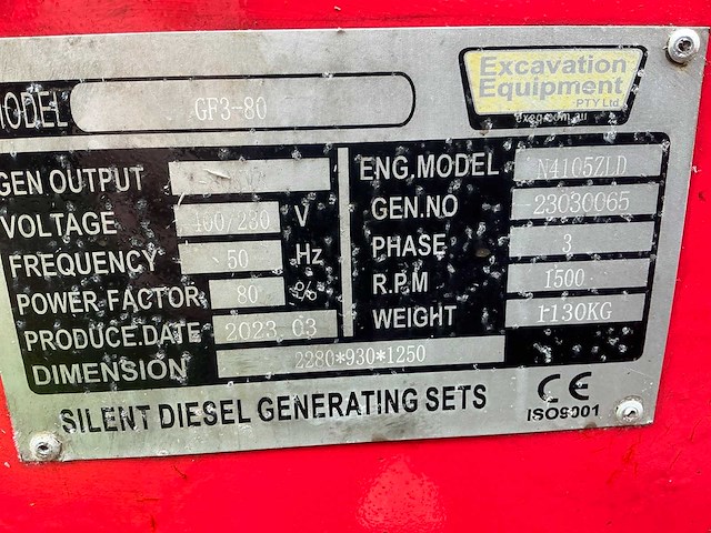 2023 exeq gf3-80 stroomgenerator - afbeelding 9 van  17