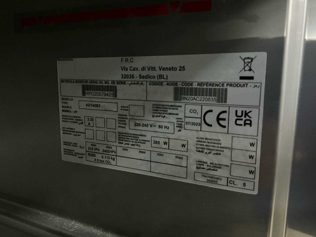 2023 f.r.c. ad140bt dubbeldeurs vrieskast - afbeelding 8 van  8