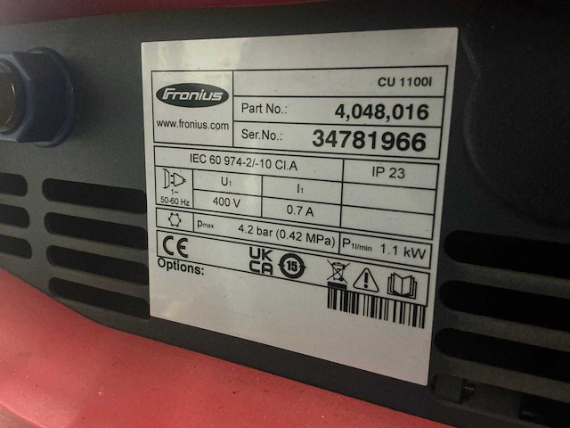 2023 fronius iwave ac/dc 300i tig-lasapparaat - afbeelding 8 van  10