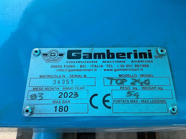 2023 gamberini top 240 kunstmeststrooier nieuw - afbeelding 4 van  13