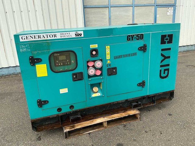 2023 giyi gy-50 geluidgedempt dieselaggregaat – 62,5 kva – 90 a – nieuw ! - afbeelding 1 van  3