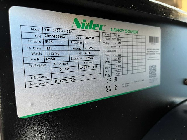 2023 gucbir gji550 - iveco diesel 550 kva 400v generator - ongebruikt - afbeelding 18 van  28