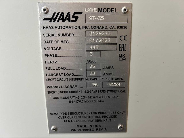 2023 haas st-35 cnc-draaibank - afbeelding 13 van  20