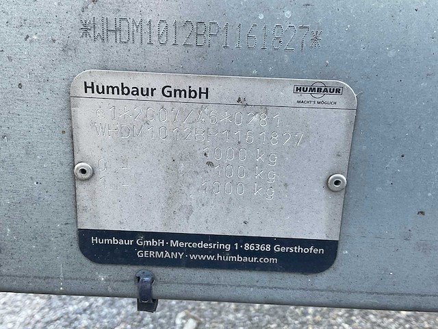 2023 humbaur hm 102113 motortrailer - afbeelding 5 van  9