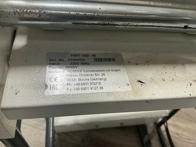 2023 hürner hwt 160-m stomplasmachine - afbeelding 6 van  7