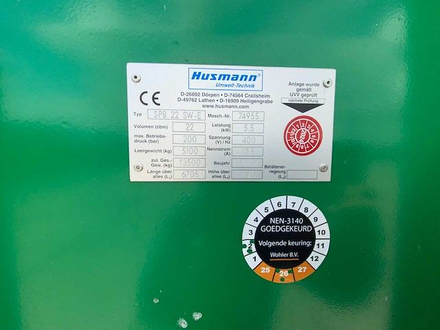 2023 husmann spb 22 sw-e perscontainer - afbeelding 8 van  8
