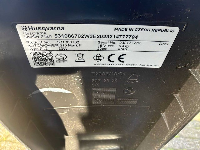 2023 husqvarna 315 robotmaaier - afbeelding 7 van  8