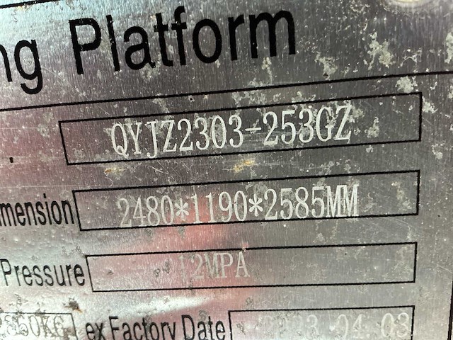 2023 hydraulic working gtjz12 hoogwerker - afbeelding 11 van  16