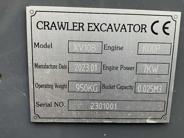 2023 hytec xv10b minigraafmachine ongebruikt - afbeelding 28 van  34