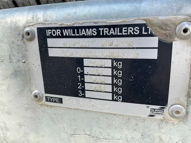 2023 ifor williams gx machine transporter - afbeelding 11 van  24