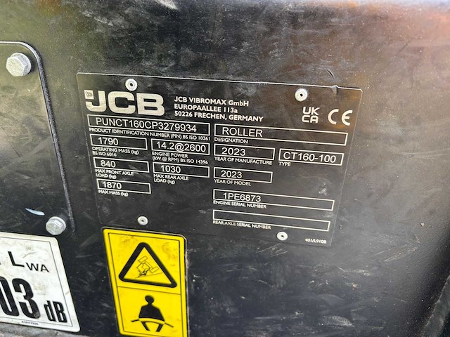 2023 jcb ct160-100 grondwals - afbeelding 22 van  22