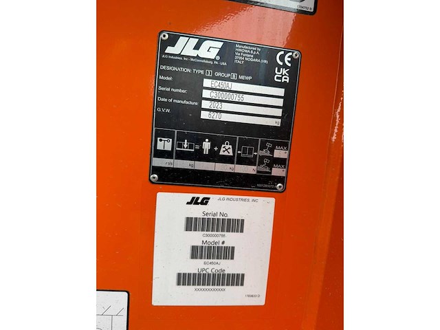 2023 jlg ec450aj knikarmhoogwerker - afbeelding 8 van  17