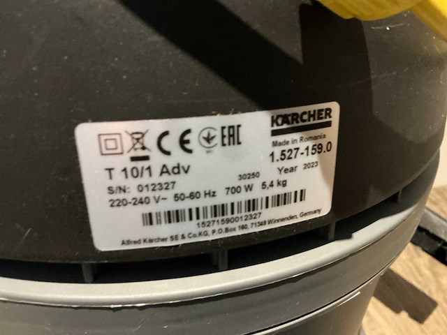 2023 kärcher t 10/1 stofzuiger - afbeelding 3 van  3