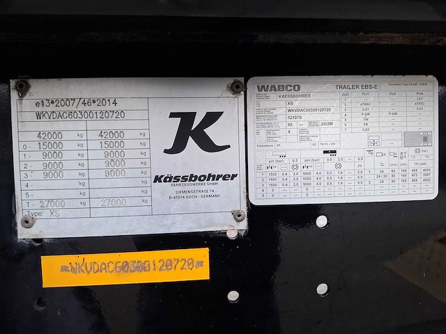 2023 kassbohrer xs oplegger - afbeelding 14 van  30