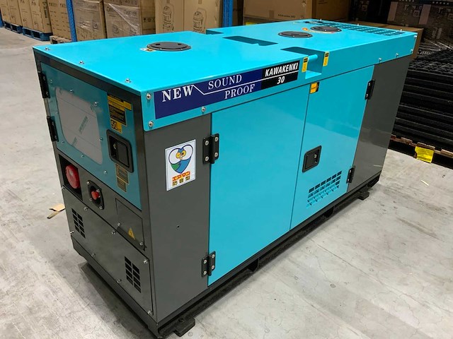 2023 kawakenki kk30-iii-sss silent diesel generator 30kva - afbeelding 10 van  17