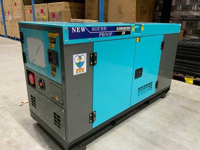 2023 kawakenki kk30-iii-sss silent diesel generator 30kva - afbeelding 9 van  14